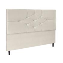 Cabeceira Cama Box Queen 160cm Virgínia Suede Bege E Frame