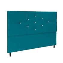 Cabeceira Cama Box Queen 195 Cm Virgínia Azul Turquesa Cabeceira Cama Box Queen 195 Cm Virgínia Azul Turquesa