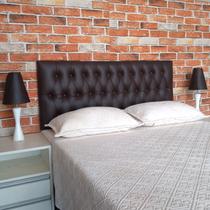 Cabeceira Cama Box Queen Capitonê Vintage Marrom Estofada 160 X 60 Cabeceira Cama Box Queen Capitonê Vintage Marrom Estofada 160 X 60