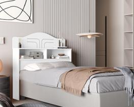 Cabeceira Cama Box Queen Casal 1,60m com 3 Nichos 100% MDF Prateleira Decorativa