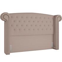 Cabeceira Cama Box Queen com Tachas 160 cm Sofia P05 Linho Bege Escuro - Lyam Decor Cabeceira Cama Box Queen com Tachas 160 cm Sofia P05 Linho Bege Escuro - Lyam Decor