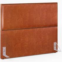 Cabeceira Cama Box Queen Com Tachas 160 cm Vicenza L02 Material Sintético Camel Lyam Decor Cabeceira Cama Box Queen Com Tachas 160 cm Vicenza L02 Material Sintético Camel Lyam Decor