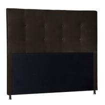 Cabeceira Cama Box Queen Estofada Luna 160 Cm Suede Marrom