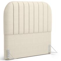 Cabeceira Cama Box Queen Estofada Orgânica 160cm Alice W01 Facto Pérola Metalizado - Lyam Decor Cabeceira Cama Box Queen Estofada Orgânica 160cm Alice W01 Facto Pérola Metalizado - Lyam Decor