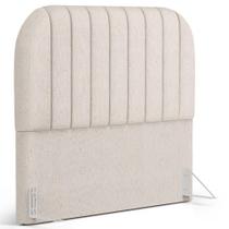 Cabeceira Cama Box Queen Estofada Orgânica 160cm Alice W01 Linho Cru - Lyam Decor Cabeceira Cama Box Queen Estofada Orgânica 160cm Alice W01 Linho Cru - Lyam Decor