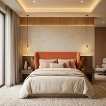 Cabeceira Cama Box Queen Estofada Ravena 160cm Com Sapatas Plásticas Linha Premium Design Soft Curve