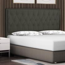 Cabeceira Cama Box Queen Jadi 160 Cm Suede Cinza Cabeceira Cama Box Queen Jadi 160 Cm Suede Cinza
