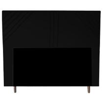 Cabeceira Cama Box Queen Lisboa 160 Cm Suede Preto