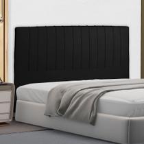 Cabeceira Cama Box Queen Namur 160 Cm Suede Preto