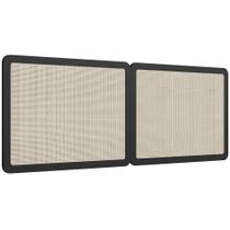 Cabeceira Cama Box Queen Painel Com Telinha 160cm Moss A03 Nero Lyam Decor Cabeceira Cama Box Queen Painel Com Telinha 160cm Moss A03 Nero Lyam Decor