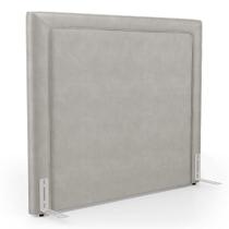 Cabeceira Cama Box Queen Size Alba 160cm Com Frame Veludo Bege Claro - Abmaza Cabeceira Cama Box Queen Size Alba 160cm Com Frame Veludo Bege Claro - Abmaza