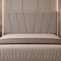 Cabeceira Cama Box Queen Size Casal Estofada 160cm Luxo Moderna Linho Quarto