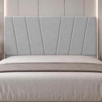 Cabeceira Cama Box Queen Size Casal Estofada 160cm Luxo Moderna Linho Quarto