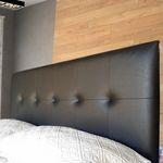 Cabeceira Cama Box Queen Veneza Preto Almofadado 160 X 60 cm Cabeceira Cama Box Queen Veneza Preto Almofadado 160 X 60 cm