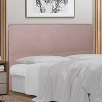 Cabeceira Cama Box Queen Viena 160 Cm Suede Rose - MV Estofados Shop