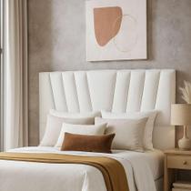 Cabeceira Cama Box Solteirão 100 Cm Noah Em material sintético E Frame Branco Cabeceira Cama Box Solteirão 100 Cm Noah Em material sintético E Frame Branco