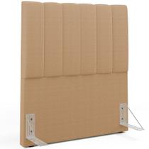 Cabeceira Cama Box Solteiro 100 cm Dália W01 Bouclê Mostarda - Lyam Decor