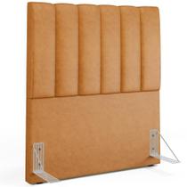 Cabeceira Cama Box Solteiro 100 cm Dália W01 Sintético Whisky - Lyam Decor