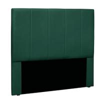 Cabeceira Cama Box Solteiro 90 cm Arizona Veludo Verde S04 - D'Rossi