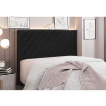 Cabeceira Cama Box Solteiro 90 cm Dubai Veludo S04 - D'Rossi