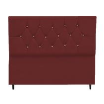Cabeceira Cama Box Solteiro 90 cm Geovana Suede Bordô