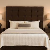 Cabeceira Cama Box Solteiro 90 cm Malta em Suede Com Frame