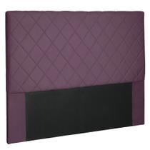 Cabeceira Cama Box Solteiro 90 cm Trevelin Veludo Violeta - CasaePoltrona