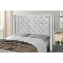 Cabeceira Cama Box Solteiro 90 cm Vicenza Linho Grigio S04 - D'Rossi
