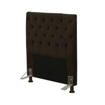 Cabeceira Cama Box Solteiro 90cm Cristal Veludo Chocolate - JS Móveis