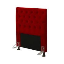 Cabeceira Cama Box Solteiro 90cm Cristal Veludo Vermelho - JS Móveis