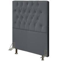 Cabeceira Cama Box Solteiro 90cm Diamante Veludo J02 Cinza - Mpozenato