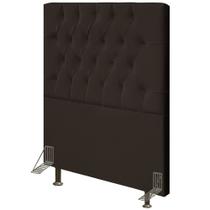 Cabeceira Cama Box Solteiro 90cm Diamante Veludo J02 Marrom - Mpozenato