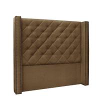 Cabeceira Cama Box Solteiro 90cm E Recamier Vicenza Suede Caramelo S04 - D'rossi