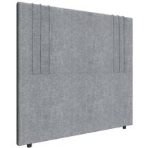 Cabeceira Cama Box Solteiro 90cm Estofada Rama Boucle Cinza Z04 - Mpozenato