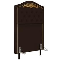 Cabeceira Cama Box Solteiro 90cm Imperial J02 Corano Marrom Escuro - Mpozenato Cabeceira Cama Box Solteiro 90cm Imperial J02 Corano Marrom Escuro - Mpozenato