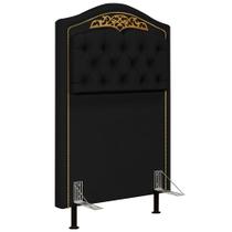 Cabeceira Cama Box Solteiro 90cm Imperial J02 Corano Preto - Mpozenato Cabeceira Cama Box Solteiro 90cm Imperial J02 Corano Preto - Mpozenato
