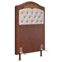Cabeceira Cama Box Solteiro 90cm Imperial J02 Corano/Suede Marrom/Marfim - Mpozenato Cabeceira Cama Box Solteiro 90cm Imperial J02 Corano/Suede Marrom/Marfim - Mpozenato
