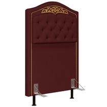 Cabeceira Cama Box Solteiro 90cm Imperial Veludo J02 Vinho - Mpozenato Cabeceira Cama Box Solteiro 90cm Imperial Veludo J02 Vinho - Mpozenato