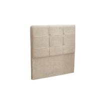 Cabeceira Cama Box Solteiro 90cm London Veludo Bege - JS Móveis