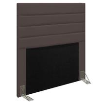 Cabeceira Cama Box Solteiro 90CM Rubi D10 Corano Marrom - Mpozenato