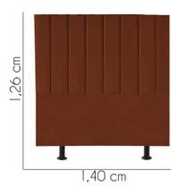 Cabeceira Cama Box Solteiro Carla 140cm Suede Terra Cota Cabeceira Cama Box Solteiro Carla 140cm Suede Terra Cota