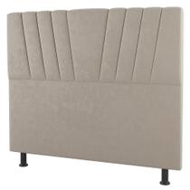 Cabeceira Cama Box Solteiro Dublin 100cm Linho Bege - Desk Design