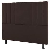 Cabeceira Cama Box Solteiro Grace 90cm Suede Marrom - Abmaza