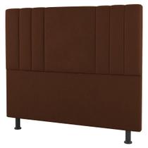 Cabeceira Cama Box Solteiro Grace 90cm Suede Terracota - Desk Design