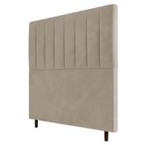 Cabeceira Cama Box Solteiro Itália 90cm Suede Bege - Abmaza