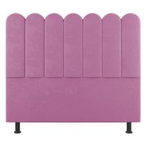 Cabeceira Cama Box Solteiro Lana 90cm Suede Rosa - Abmaza Cabeceira Cama Box Solteiro Lana 90cm Suede Rosa - Abmaza