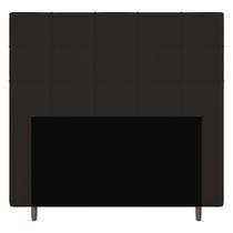 Cabeceira Cama Box Solteiro Leiria 90cm Suede Marrom - Desk Design