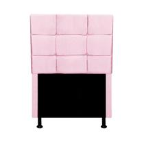 Cabeceira Cama Box Solteiro Londres 0,90 Suede Rosa Bebê