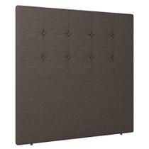 Cabeceira Cama Box Solteiro Luana 90cm Linho Marrom - Abmaza