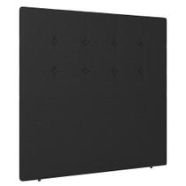 Cabeceira Cama Box Solteiro Luana 90cm Linho Preto - Desk Design